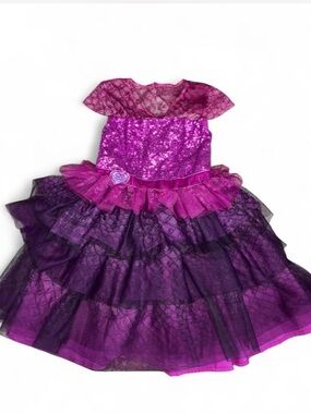 Descendants  Disney Sparkling Purple Sequin & Layered Tulle Costume Dress